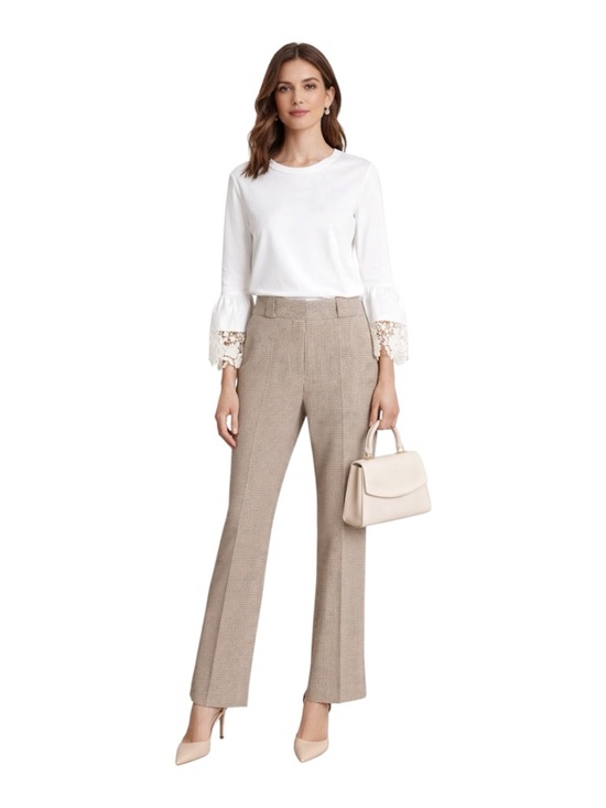 See By Chloe Tops - Seeby Chloé White Powder Lace Cuff Blouse Size L Cotton